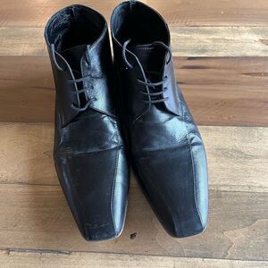 Fiorangelo Italian Designer Handmade Mens Black Leather Oxford Dress Shoes - siz